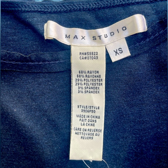 Max Studio Midnight Blue Midi Dress XS NWT - Picture 15 of 16